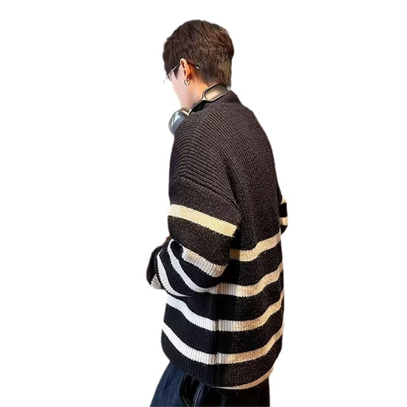 Half Zip Vertical Collar Sweater exclusively for men.