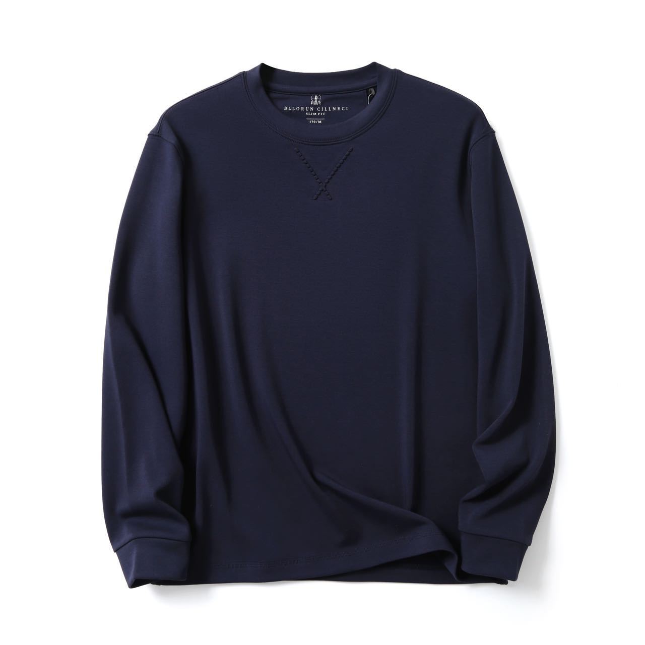 Spring and Autumn Solid Color Crewneck Sweater Men's Casual Loose