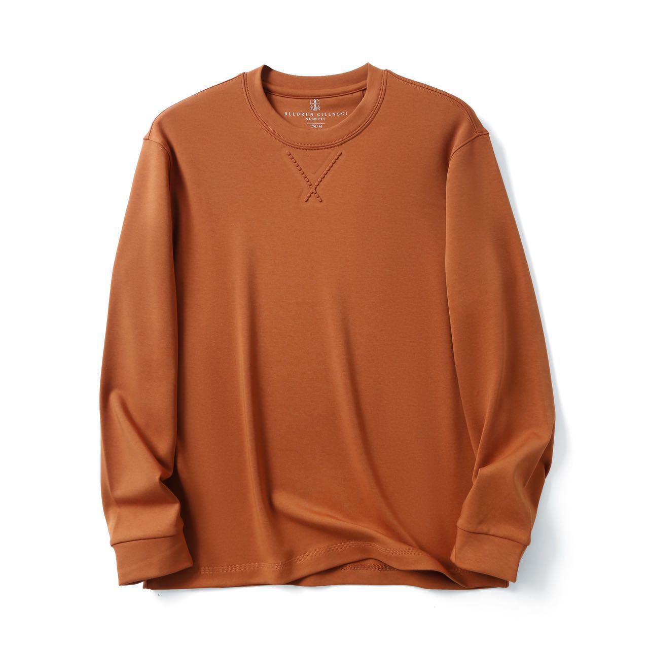 Spring and Autumn Solid Color Crewneck Sweater Men's Casual Loose